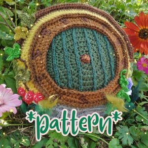 Round door pillow, Fantasy, Cottagecore, Fairycore, Cozy home decor, crochet pattern (US)