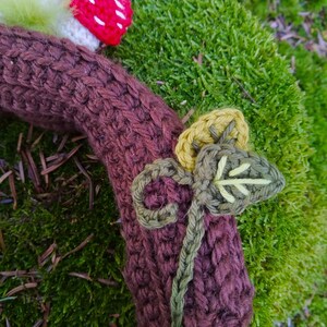 Woodland headphone cover, frog, mushroom, squirrel, nature, forestcore, crochet pattern (US, FR) image 9