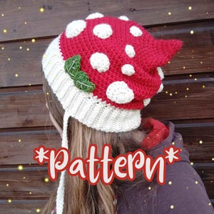Amanita Pixie Hut, Pilz, Fee, Fairycore, Cottagecore, Cosplay, Natur, Magie, Häkelmuster (US, FR)