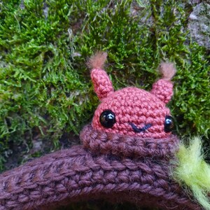 Woodland headphone cover, frog, mushroom, squirrel, nature, forestcore, crochet pattern (US, FR) image 7