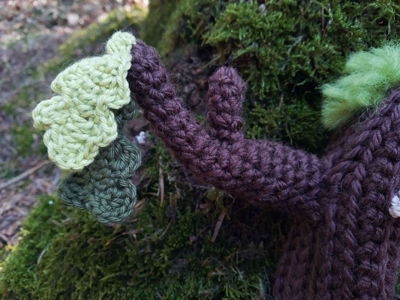Woodland headphone cover, frog, mushroom, squirrel, nature, forestcore, crochet pattern (US, FR) image 10