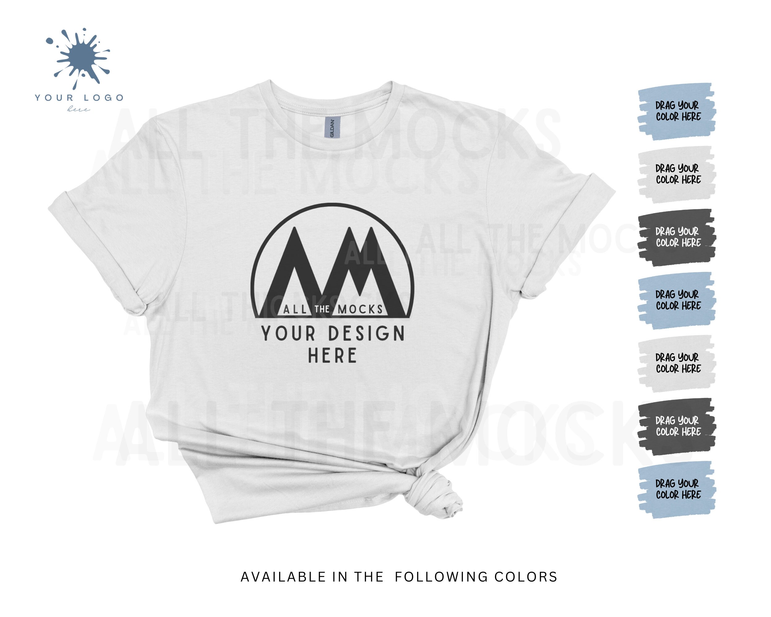 Gildan 64000 Editable Color Chart Bundle Digital File Color Etsy