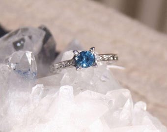 Art Deco Styled Montana Sapphire Ring
