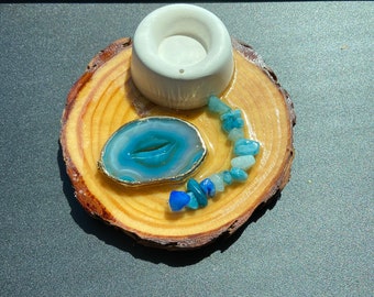 Blue Agate Cave Incense Burner (Style 2)