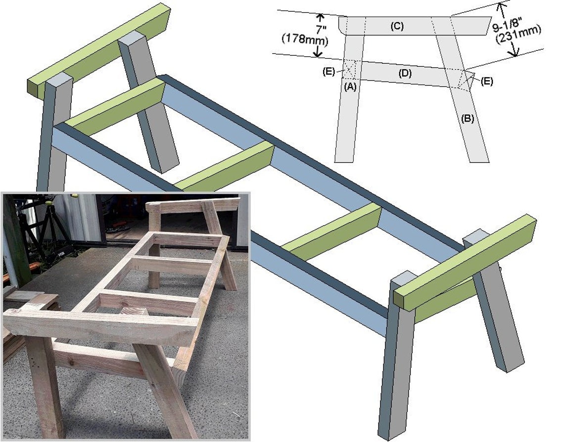 How to Build a Jack and Jill Bench Seat Etsy Australia