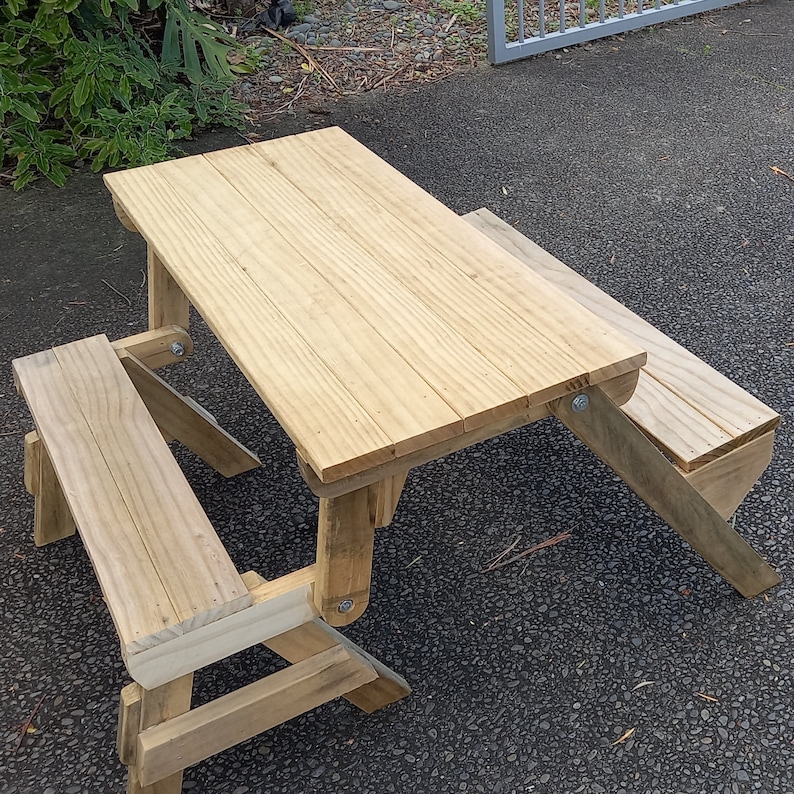 How to Build a 3/4 Size Folding Picnic Table for the Kids Etsy