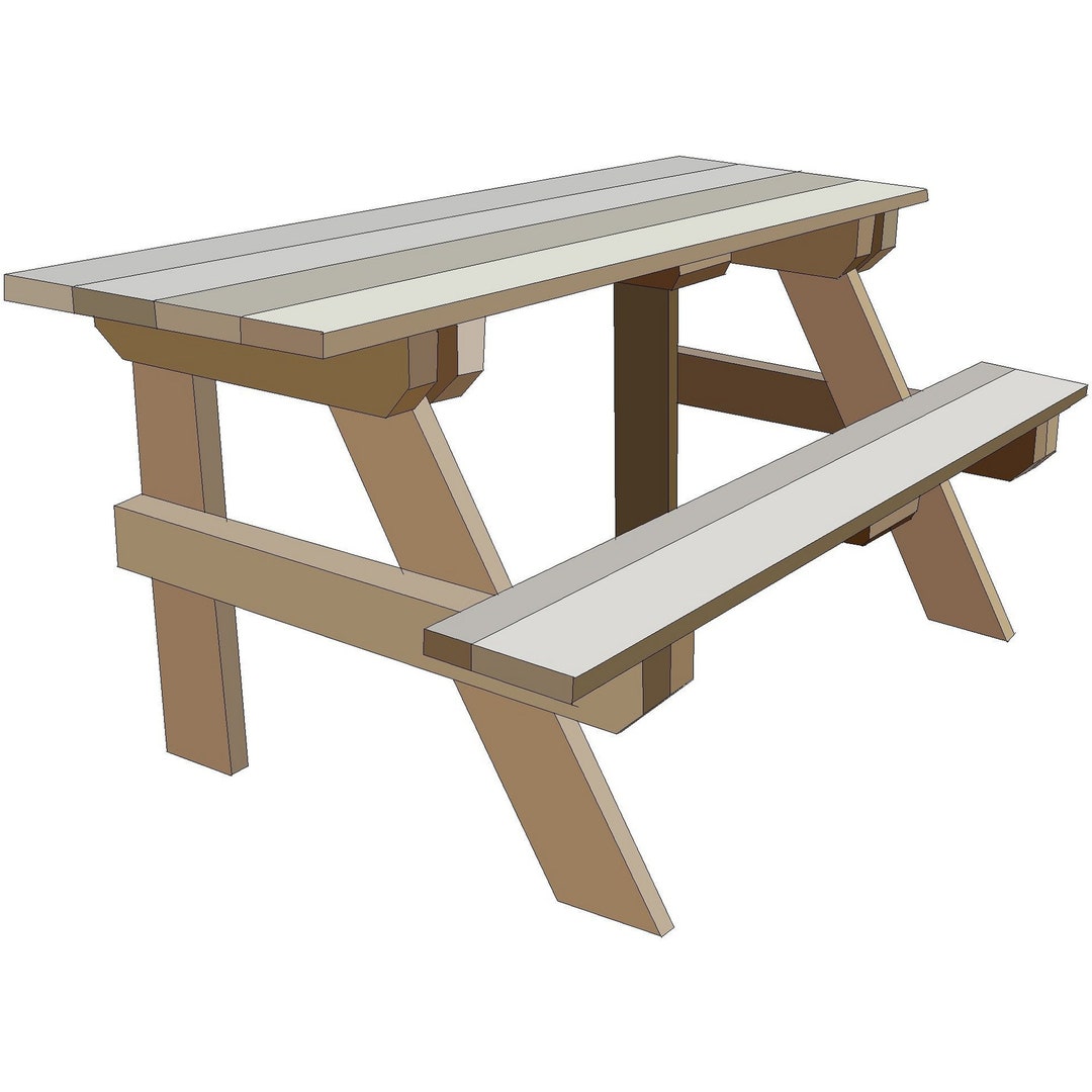 How to Build a One Sided Wooden Picnic Table Easy Stepbystep