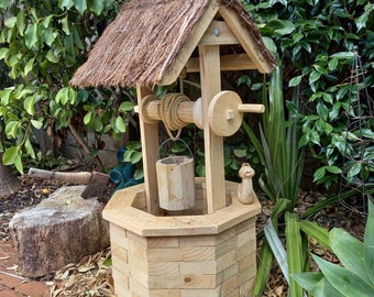 Cómo construir un pozo de los deseos de madera de 1200 mm (4 pies) con manija y balde