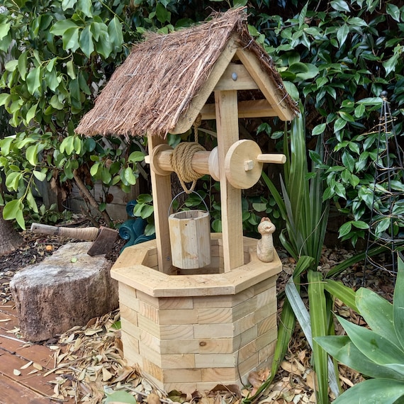 How to Build a 4ft 1200mm Wooden Wishing Well With Winding Etsy