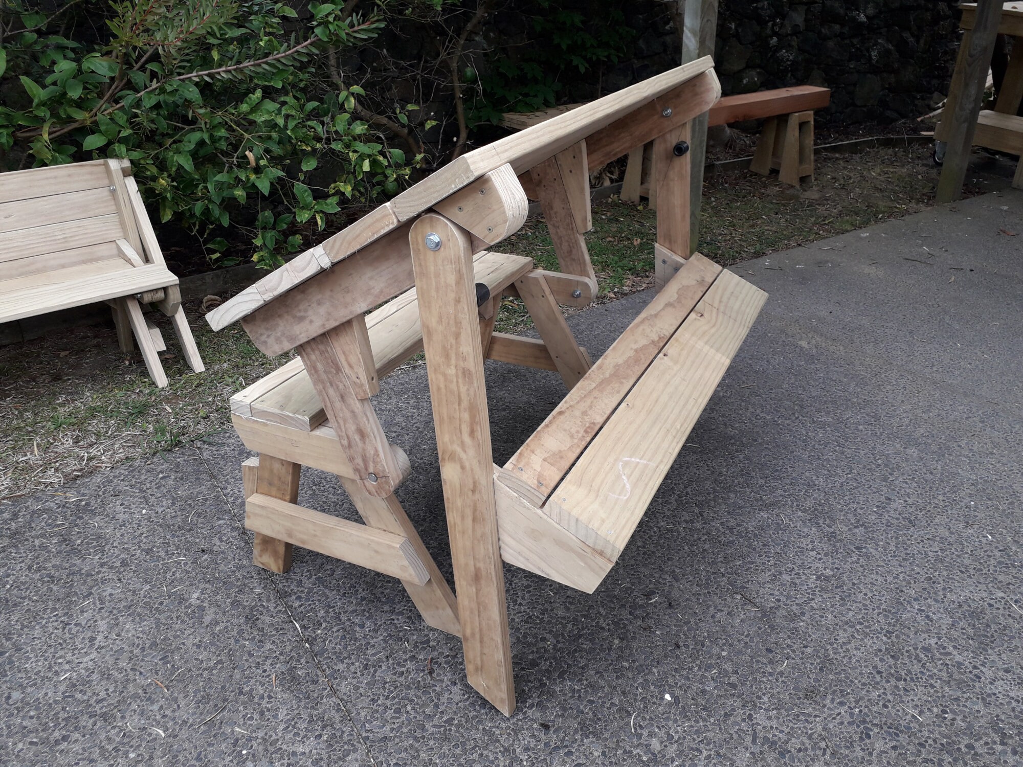 Folding Picnic Table to Bench Plans Etsy
