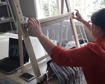 How to make an adjustable tapestry frame loom for weaving