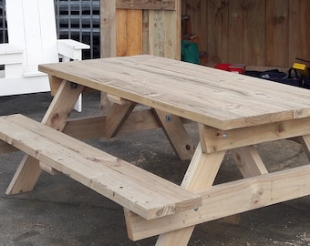 Six seater strong picnic table woodworking plans