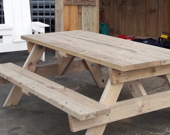 Six seater strong picnic table woodworking plans