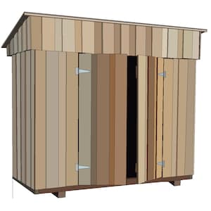 8x4 (1.2 x2.4m) wooden shed plans