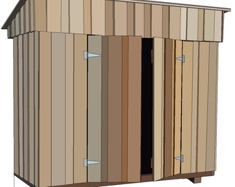 8x4 (1.2 x2.4m) wooden shed plans