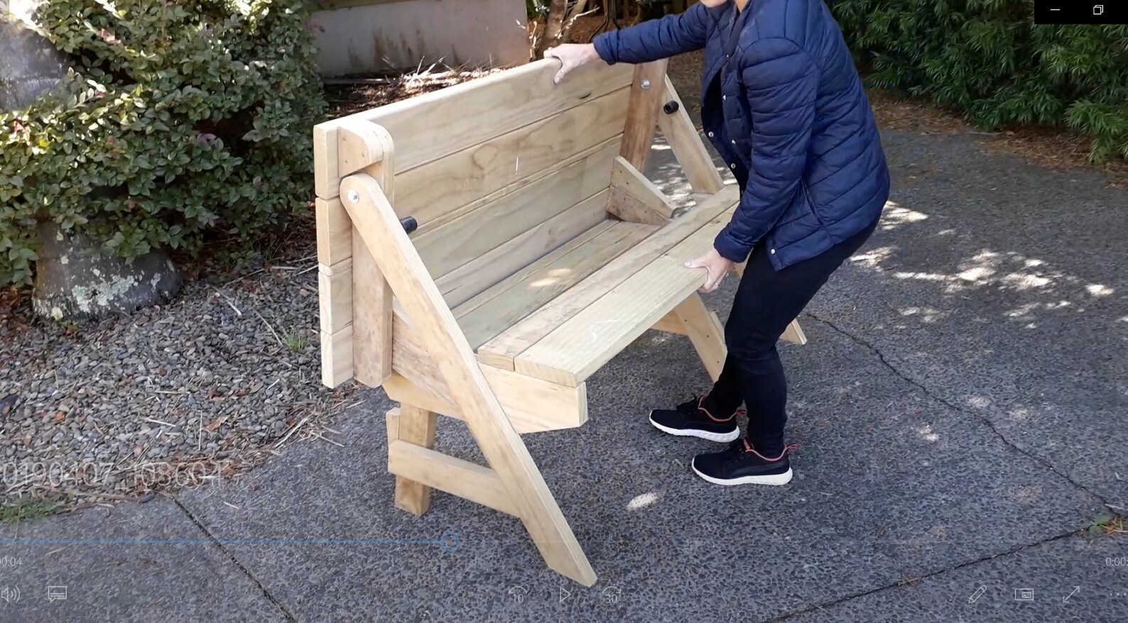 Folding Picnic Table to Bench Plans Etsy
