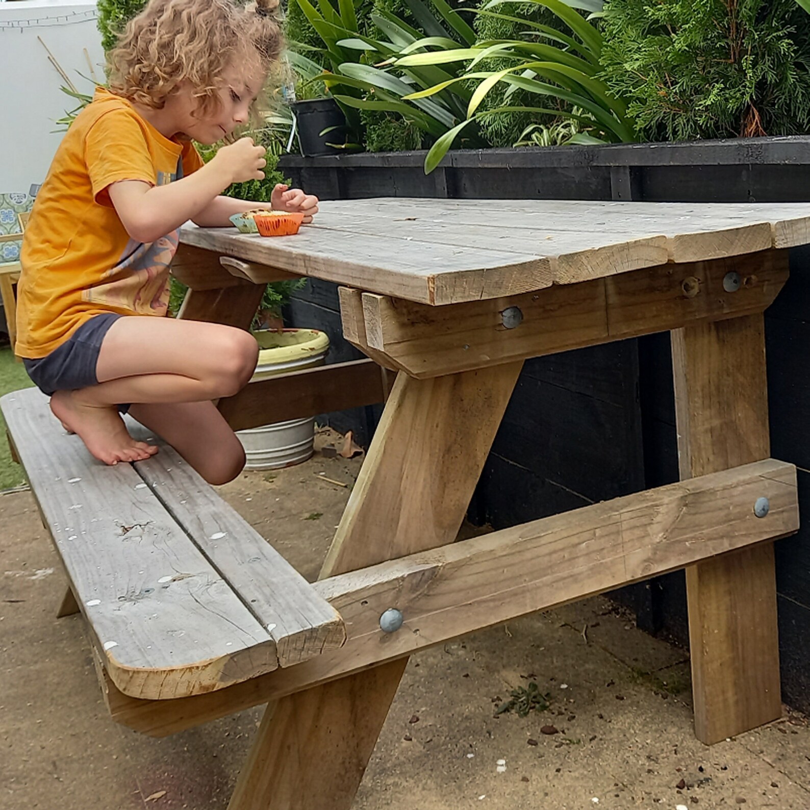 How to Build a One Sided Wooden Picnic Table Easy Etsy