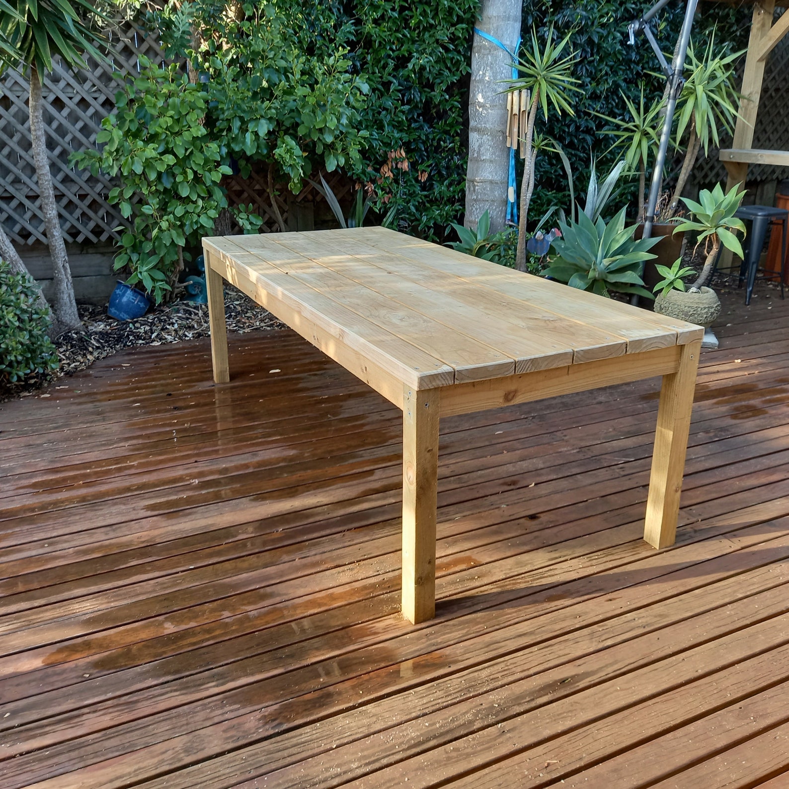 DIY plans for an outdoor farmhouse table capable of seating 12 Etsy