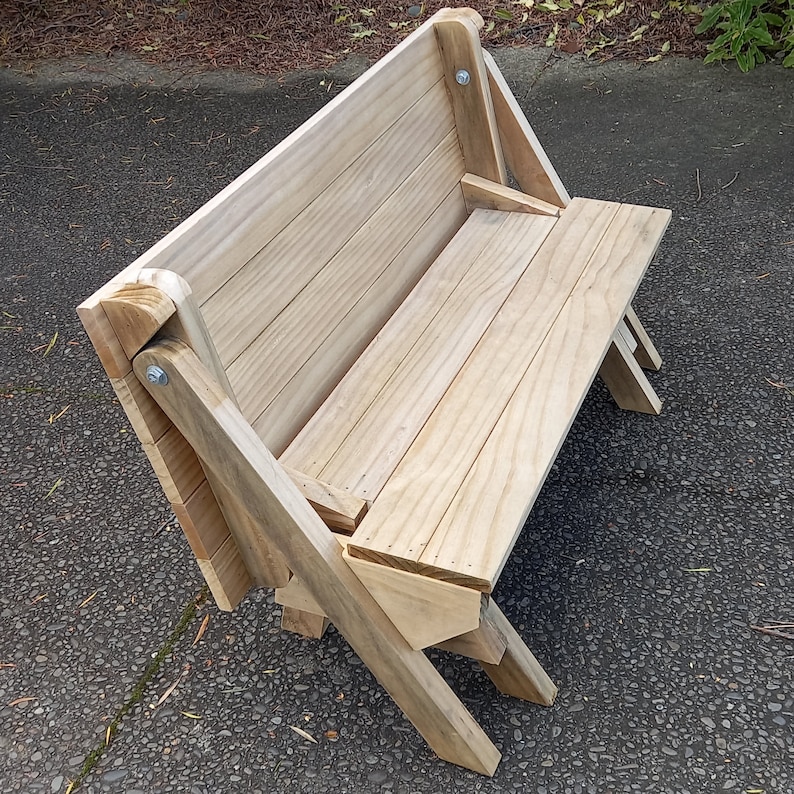 How to Build a 3/4 Size Folding Picnic Table for the Kids Etsy