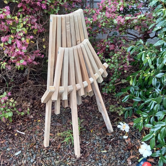 アンティーク　木製折りたたみ椅子 スラットシートガーデニング カモダの木製スラット折りたたみ椅子の DIY プラン - Etsy 日本