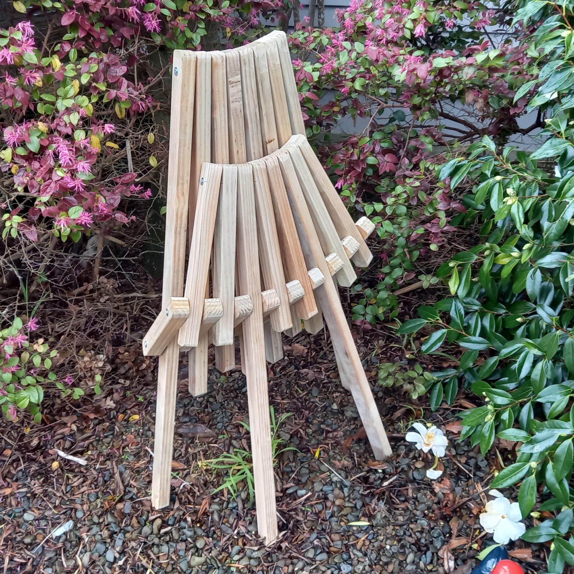 アンティーク　木製折りたたみ椅子 スラットシートガーデニング カモダの木製スラット折りたたみ椅子の DIY プラン - Etsy 日本