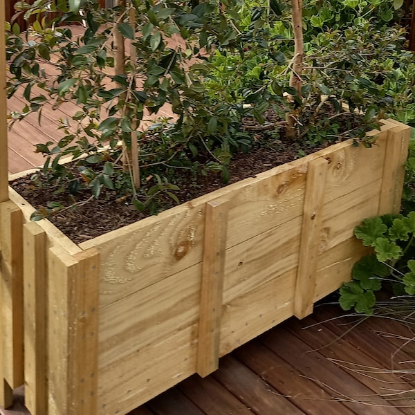 Build a privacy planter out of 1x6 boards