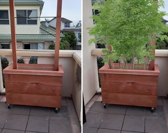 Plans for a privacy planter box made from 2x8 boards