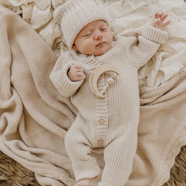 NOUVEAU-NÉ BABY KNIT, grenouillère bébé en tricot, barboteuse bébé en tricot, tenue de retour à la maison, tenue de faire-part pour bébé, tricots bébé neutres, tricots bébé blanc