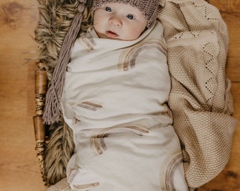 Rainbow Baby Swaddle, Rainbow Baby Blanket, Neutral Swaddle