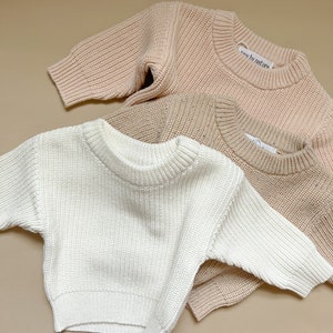 SUÉTER DE PUNTO PARA BEBÉ, ropa de bebé de algodón, prendas de punto para recién nacidos, ropa de bebé de invierno, prendas de punto gruesas para bebé, prendas de punto para bebé neutras, ropa de bebé neutra