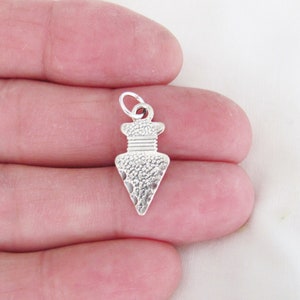 Solid Sterling Silver Arrowhead flat charm (Brand new)
