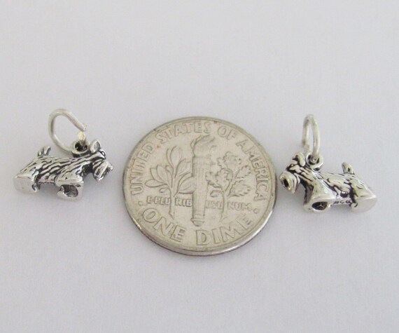 Very small Solid  Sterling Silver Scottish Terrie… - image 2