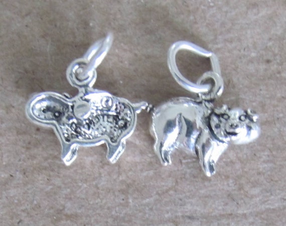 Very small Solid  Sterling Silver Pig Piggy bank … - image 3
