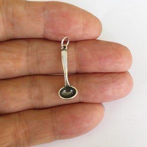 Solid sterling silver 27mm Ladle spoon charm (Brand-new)
