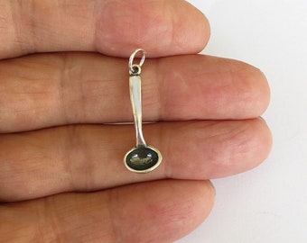 Solid sterling silver 27mm Ladle spoon charm (Brand-new)