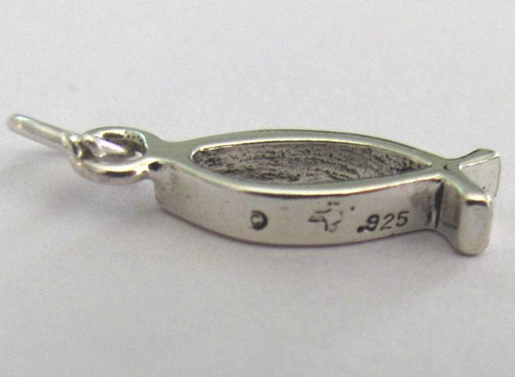 Very small Solid  Sterling Silver 3D Christian fi… - image 3