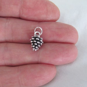 Solid Sterling Silver pine cone charm (Brand new)