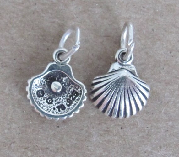 Very small Solid  Sterling Silver Seashell miniat… - image 3