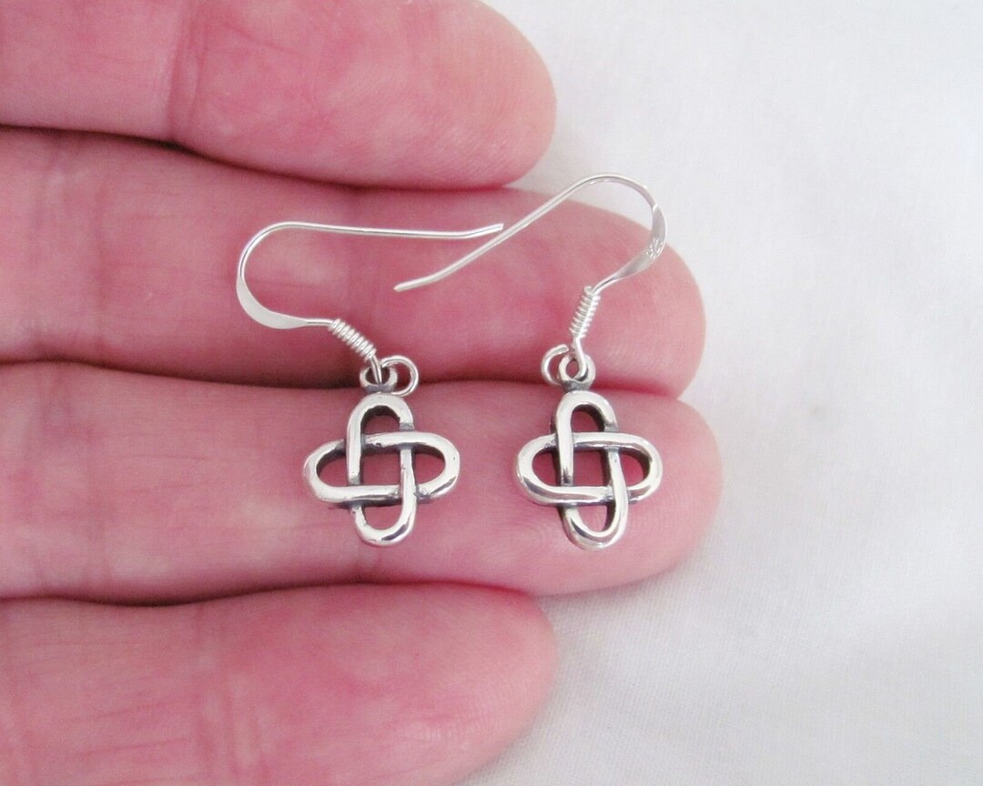 Solid Sterling Silver 15mm Celtic Hook Earrings 6296 (brand New) - Etsy