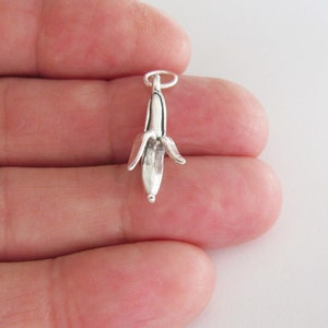 Solid Sterling Silver Banana charm (Brand new)