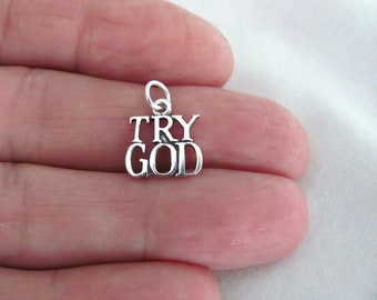 Tiffany & Co. Vintage Rare Try God Reiki Charged Pendant Sterling