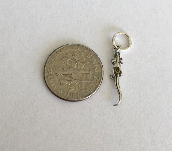 Very small Solid  Sterling Silver Alligator mini … - image 2