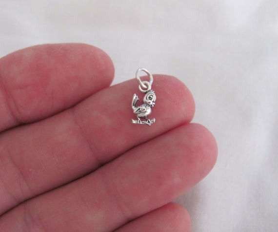 Very small Solid  Sterling Silver Bird mini tiny … - image 1