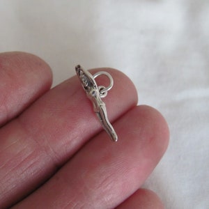 Very small Solid  Sterling Silver Female diver swimmer mini tiny charm. (Brand new)