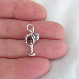 Solid Sterling Silver palm tree charm. (Brand new)