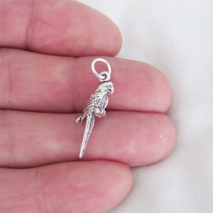 Solid Sterling Silver 3d Parrot charm (Brand new)