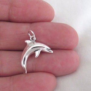 Solid Sterling Silver Dolphin charm (Brand new)