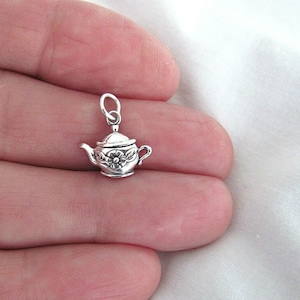 Solid Sterling Silver Teapot kettle small charm. (Brand new)