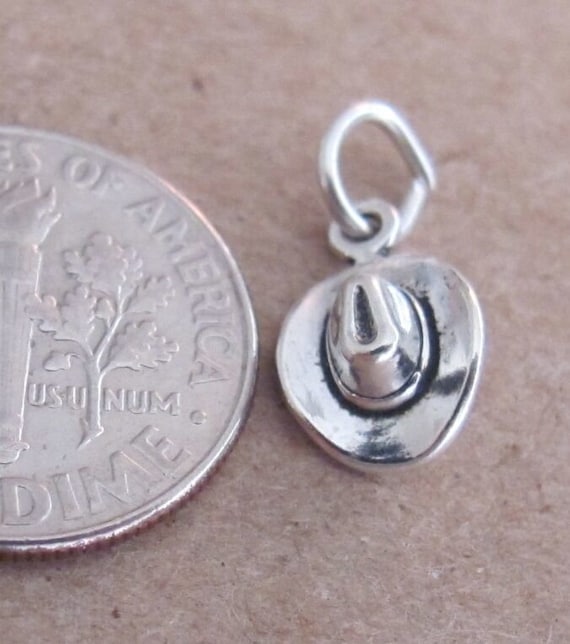 Very small Solid  Sterling Silver Western Hat min… - image 2