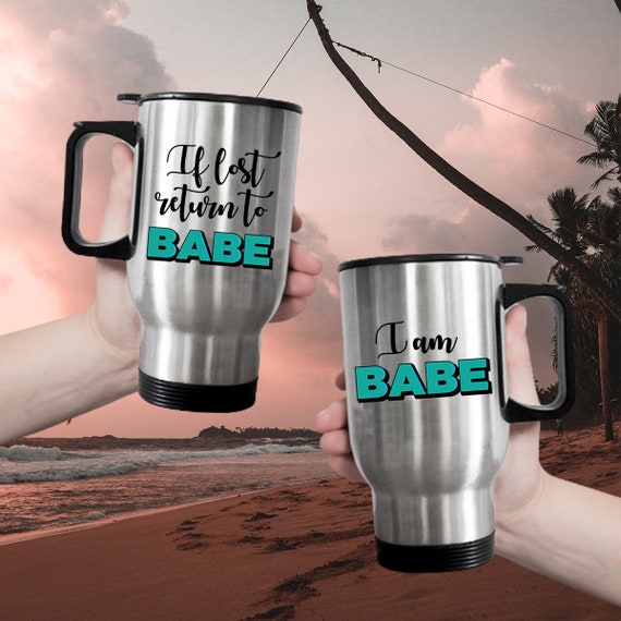 Funny Couples Travel Mug-2 Pack Set-if Lost Return to Babyi 